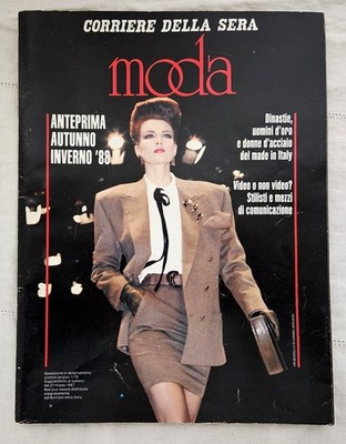 Vintage ITALIAN Fashion Magazine MODA 1987 Corriere Della Sera
