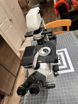 Motic AE31 Inverted Trinocular Phase Contrast Microscope + Moticam Pro 205A Cam