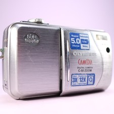 Olympus Digital Camera Camedia C-50 Zoom 5.0MP Silver Tested
