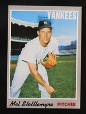 MEL Stottlemyre 1970 TOPPS Baseball Card #100 (Crease)