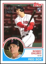 2021 Topps Bobby Dalbec 70YT-33 Rookie Card. rookie card picture