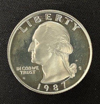 1987-S George Washington Quarter Clad Proof Some Lite Haze
