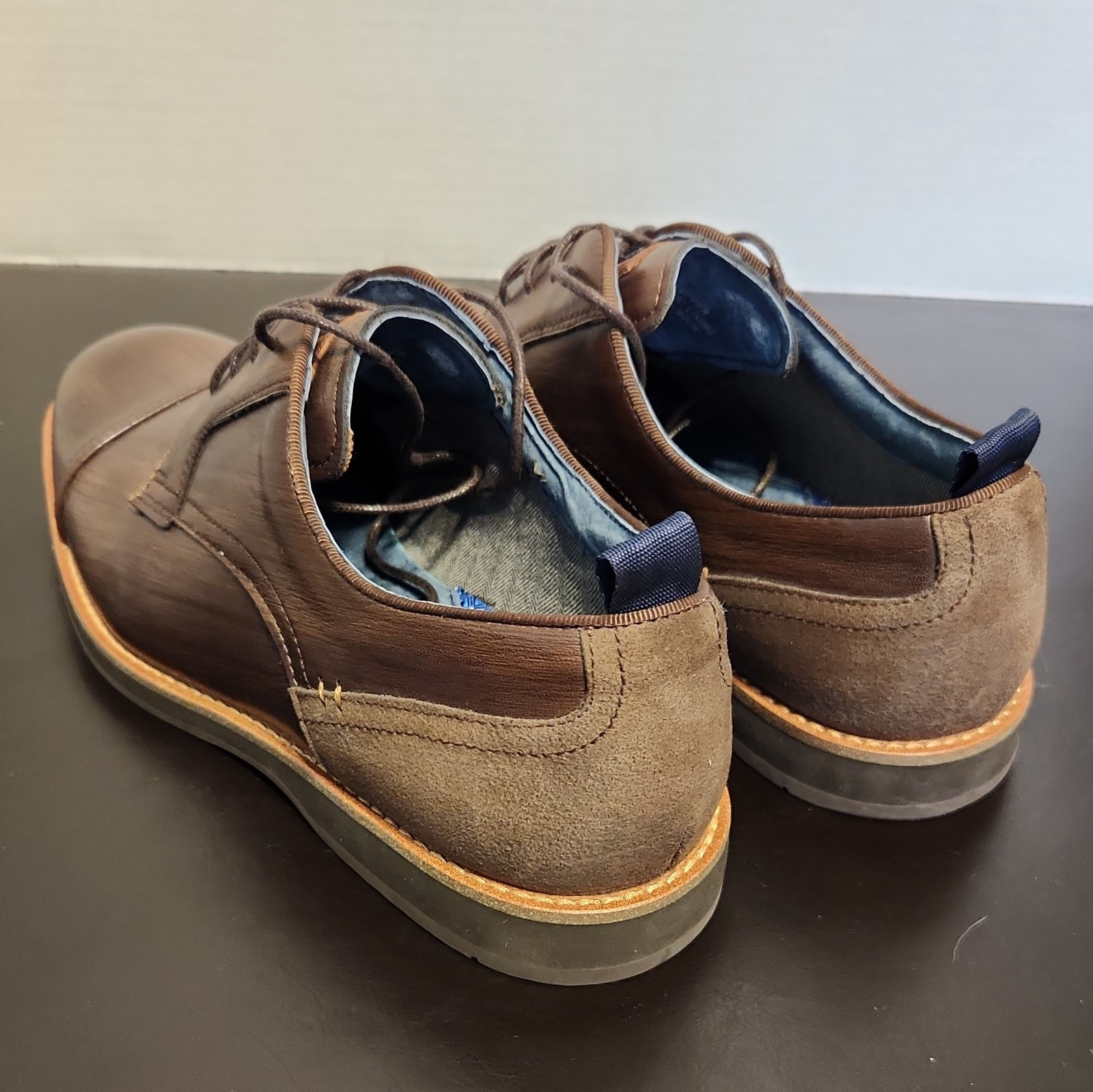SAOLA Scarpe eleganti derby uomo Steve Madden Salente in pelle taglia 7 5