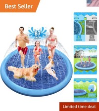 Durable 87in Eco-Friendly Dog Splash Pad - Safe Water Play for Kids Pets