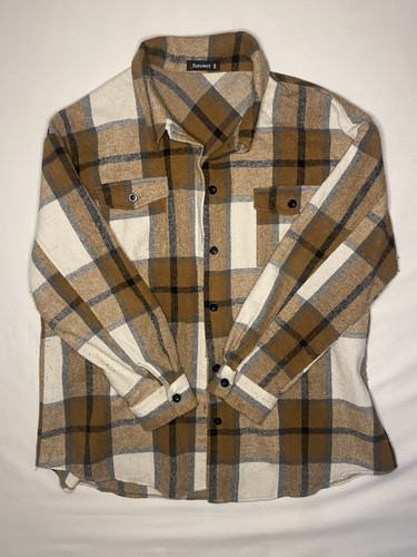 Oversized Women's 2XL Plaid Shacket Button Up Shirt Cabin Basic Fall Winter - Picture 1 of 4