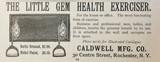 1893 AD.(N32)~CALDWELL MFG. CO. ROCHESTER, NY. THE LITTLE GEM HEALTH EXERCISER