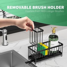 Kitchen Sink Caddy, Stainless Steel Sink Caddy, Dish Brush Holder, Sponge Holder