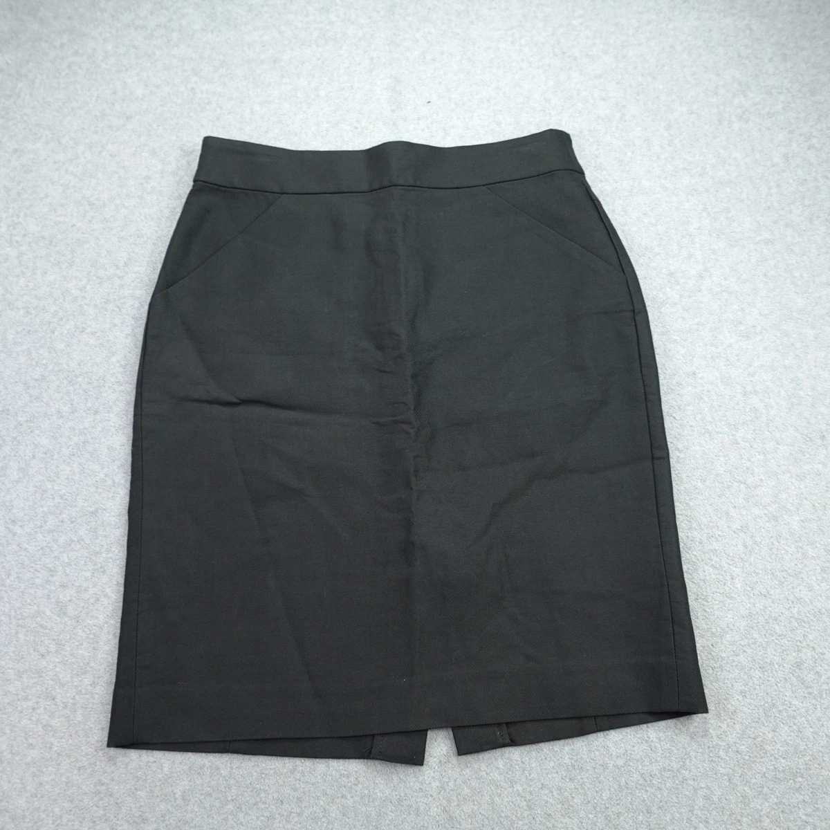 Jupe J.Crew Femme Taille 4 – Coton Gris – Zip Sur Le Côté – Très Bon état