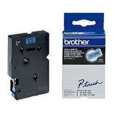 Brother TC 591 - Laminated tape - 9 mm - black on blue
