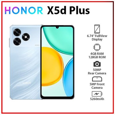 HONOR X5d Plus 4GB+128GB BLUE Dual SIM Octa Core Unlocked Android Cell Phone