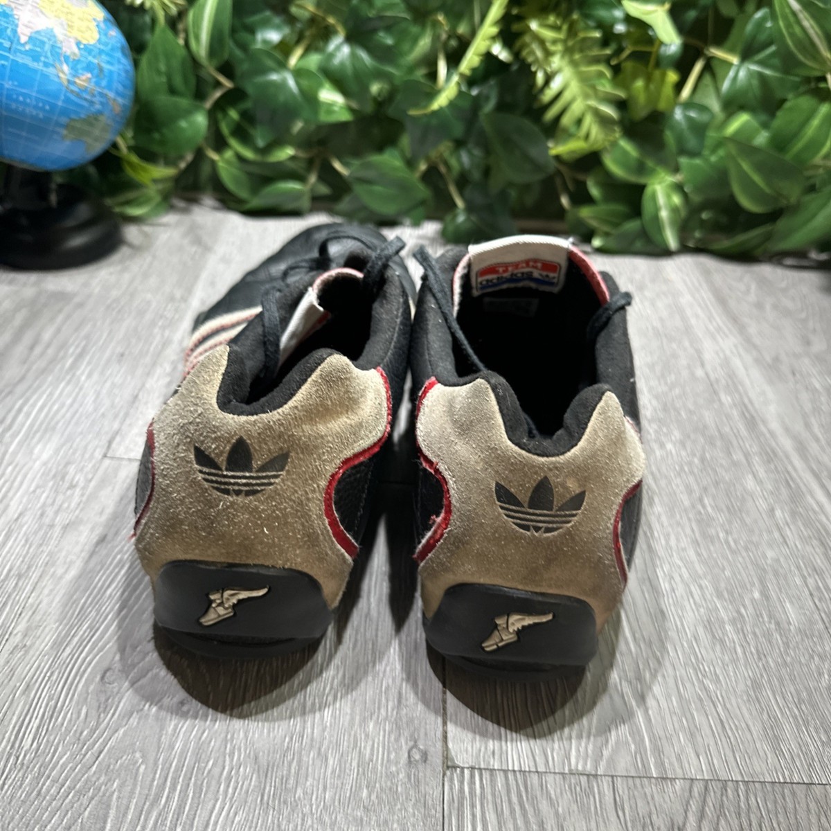 VTG ‘05 Adidas Goodyear Black Leather-Cream-Red Team driving Shoes Men\'s US 11 2006 Vintage Adidas X Goodyear Adi Racer Lo Shoes Size 6 Men  main image 3