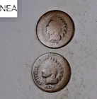 1869+1879 Indian Head Penny Cent Set/Lot ~ AG/Good ~ 2 Coins ~ ZIL21