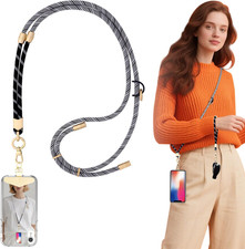 3-In-1 Two-Toned Phone Lanyard, Adjustable Anti-Theft Crossbody Phone Strap with