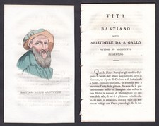 1820 Bastiano Da Sangallo Pittore Italia Ritratto Incisione