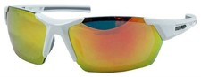 Rawlings Youth YR 133 Athletic Sunglasses Half-Rim White/Orange Mirror Lens