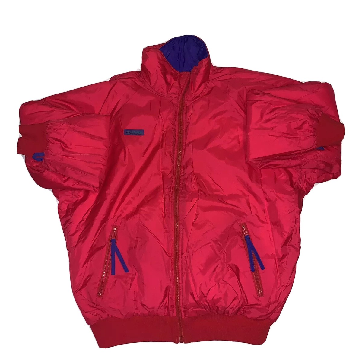 VINTAGE Columbia Puffer Jacket Men's Size X Large Coat Red