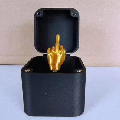 Mittelfinger Streich Geschenkbox (Farbe schwarz)