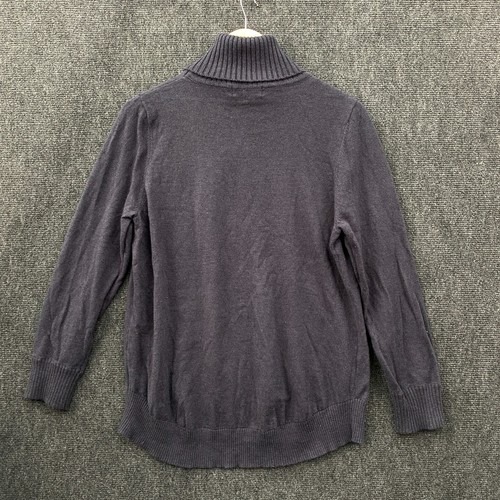 Jacqui E Womens XL Turtle Neck Sweater Jumper Steel Blue Angora Wool Knit - Picture 7 of 8