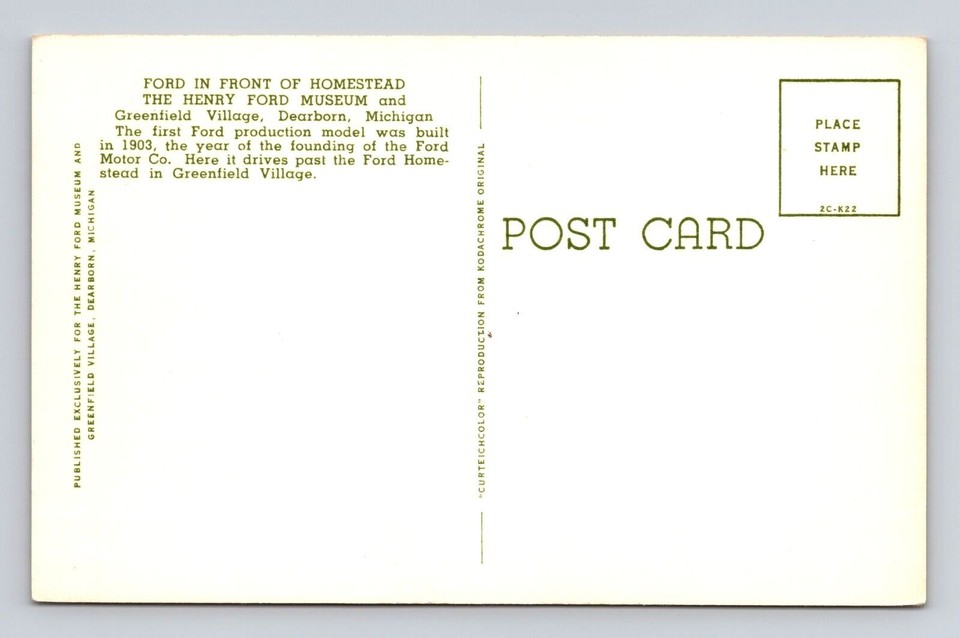 Dearborn MIMichigan, Ford In Front Of Homestead, Antique, Vintage