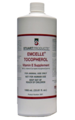 Emcelle Tocopherol Liquid Vitamin E Supplement for All Species 1000 ml