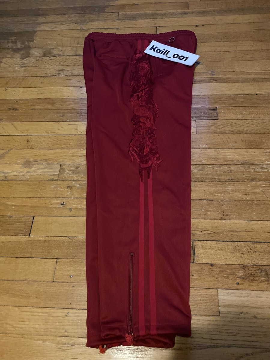 Doublet SS20 Chaos Embroidery Track Pants Size XL Red Sweatpants B
