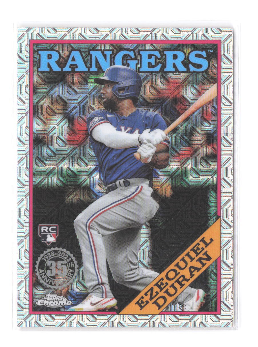 2023 Topps Ezequiel Duran Silver Pack 1988 Chrome RC Rookie T88C-78 Rangers