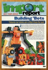 2001 Takara Car Robots Print Ad/Poster Transformers Buildmasters Toy Figures Art