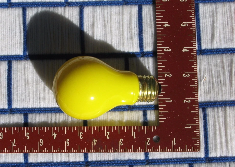 new 40w BUG yellow A19 sign 130V Party LIGHT BULB 40 WATT EXTRAS ship for 7¢* - Image 2 of 4