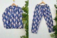 Indian 100 Cotton Animal Print PJ Set Bridesmaid Pajama Set Women Nightwear Suit