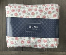 Home Reflections 1200 Thread Count Cotton Blend Full 6 Piece Sheet Set Floral Pr