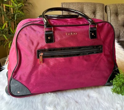BEBE Giselle Rolling Duffle Bag Carry-On Weekender Travel