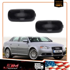 2X Smoke Lens Front Side Marker Blinker Signal Lights For Audi A4 B6 B8 B7 A6 S6