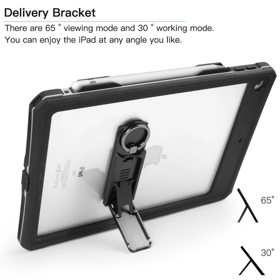 For iPad 9th 8th 7th Gen 10.2" Case Waterproof Shockproof Heavy Duty Cover Stand - Image 4 of 4