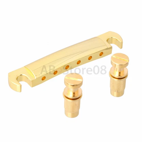 Gold 6 String Tune-O-Matic Tailpiece For Gibson Les Paul LP Guitar
