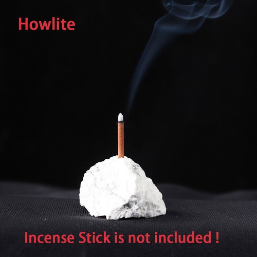 Incense Holder, Natural Quartz Crystal Raw Rough Stone Healing Gemstone - Picture 21 of 35