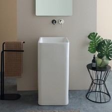 Lavabo Freestanding Design centro stanza quadrato in ceramica 41 X 41 QUADRO