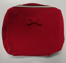 Estee Lauder Christmas Holiday 2020 Red Case Makeup Cosmetic Travel Bag 14  x12  