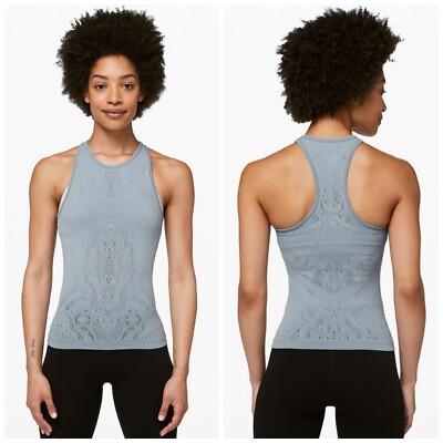 Lululemon Reveal Tank *Zen Expression Chambray W1BK7S Size