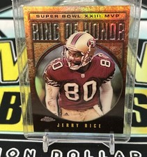 2002 Topps Chrome JERRY RICE Ring Of Honor REFRACTOR #d 003/100 🔥🏉🔥 SSP