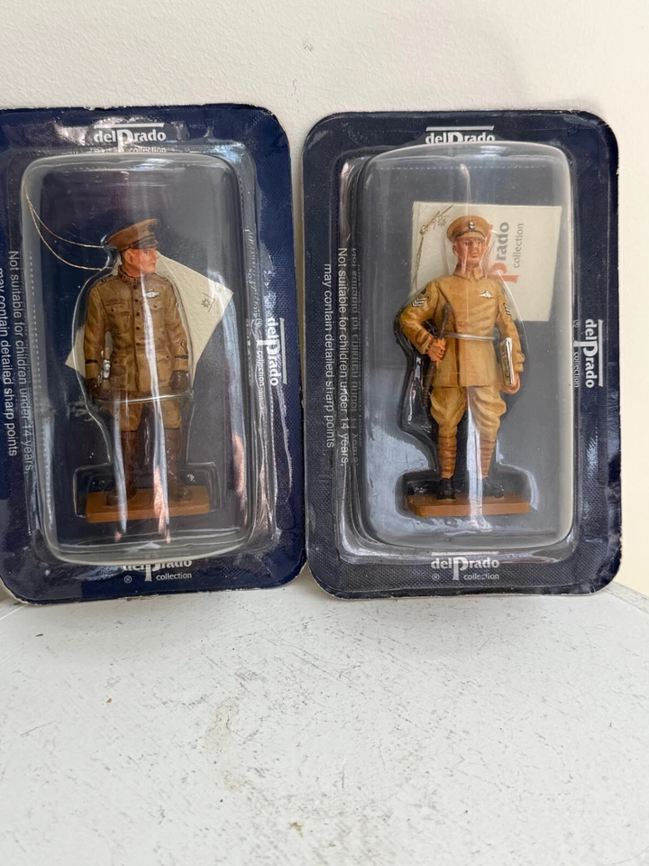 1/30 del Prado DOS [2] aviadores estadounidenses y británicos de la Primera Guerra Mundial # MW021 y MW045 figuras Foto 2 de 4