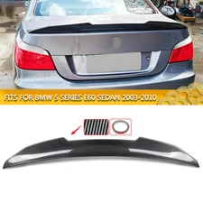 Rear Trunk Spoiler Wing PSM Style For BMW E60 528i 530i 535i 2004-10 Carbon Look