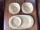 Longaberger W.T. Butternut Set of  Soup & Sandwich Plates & Small Ripple Bowls~ — photo 3