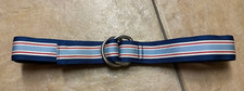 VINEYARD VINES Kid's Belt Size M Moonshine Blue Striped, D-Ring