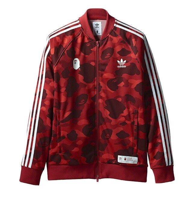 Authentic Brand New Bape x Adidas Adicolor Track Top Raw Red Medium FW18