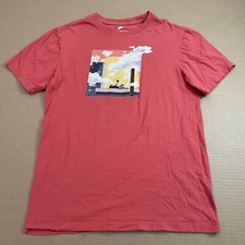 Nike Shirt Adult Large Red Basketball Athletic Salmon Outdoors Mens Short Sleeve