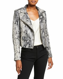 snakeskin cropped jacket
