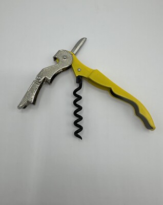 Joe's Brand Coleccion De Origen Waiters Corkscrew Wine Key Opener Yellow Joes