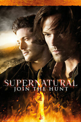SUPERNATURAL - TV SHOW POSTER / PRINT (SAM & DEAN - FIRE) (SIZE