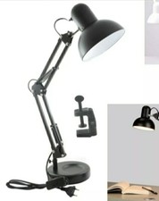 Lampada Da Tavolo Scrivania Braccio Snodabile Orientabile Base E Morsetto