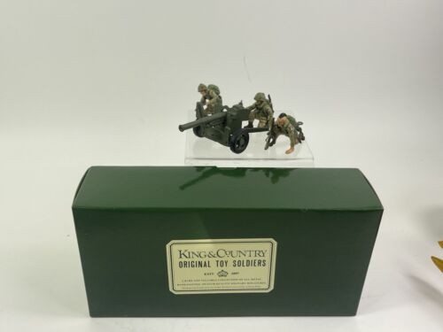 KING COUNTRY DD05 PARATROOPERS 57MM ANTI TANK GUN 1/30 DD005 Early Set boxed